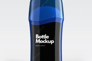 Black bottles cosmetic mockup design