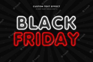 Black friday 3d text style effect