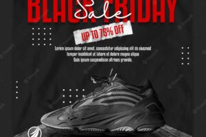 Black friday sale social media post template