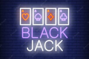 Black jack neon sign