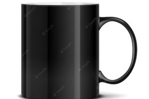 Black mug isolated