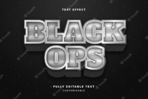 Black ops text effect