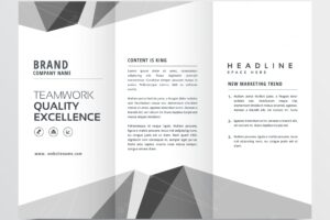 Black and white geometrical business brochure