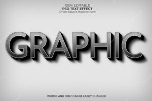 Black and white retro text effect