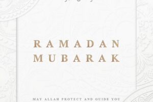 Blessing for ramadan card template
