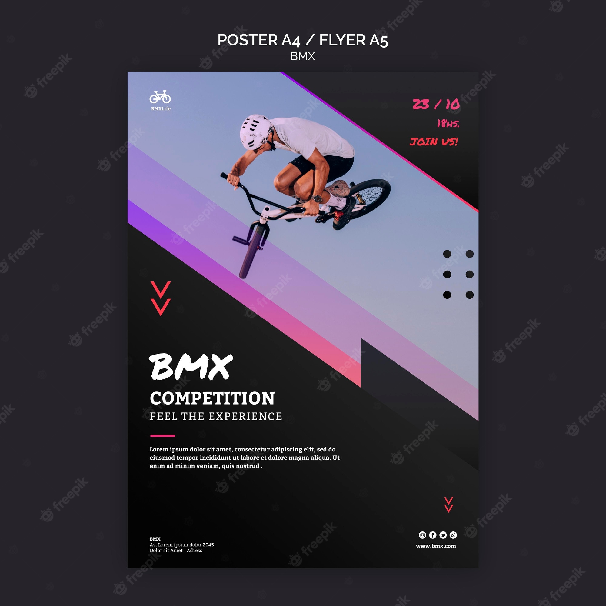 Bmx competition flyer template style – Stokverse