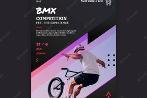 Bmx competition poster template