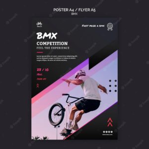 Bmx competition poster template