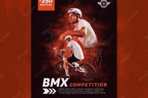 Bmx print template with photo