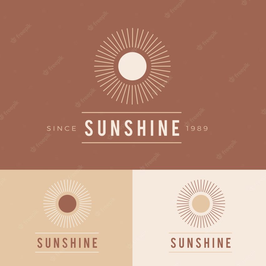 Boho sun logo design