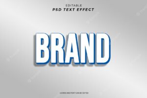 Brand text effect editable design
