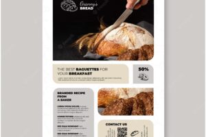 Bread poster template with photo