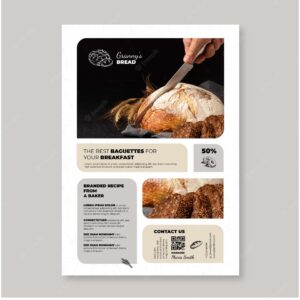 Bread poster template with photo