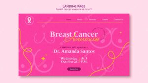 Breast cancer awareness landing page