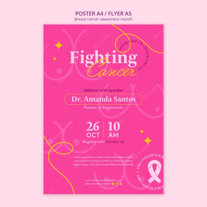Breast cancer awareness month flyer