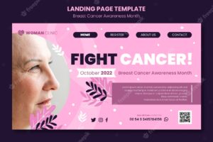 Breast cancer awareness month landing page