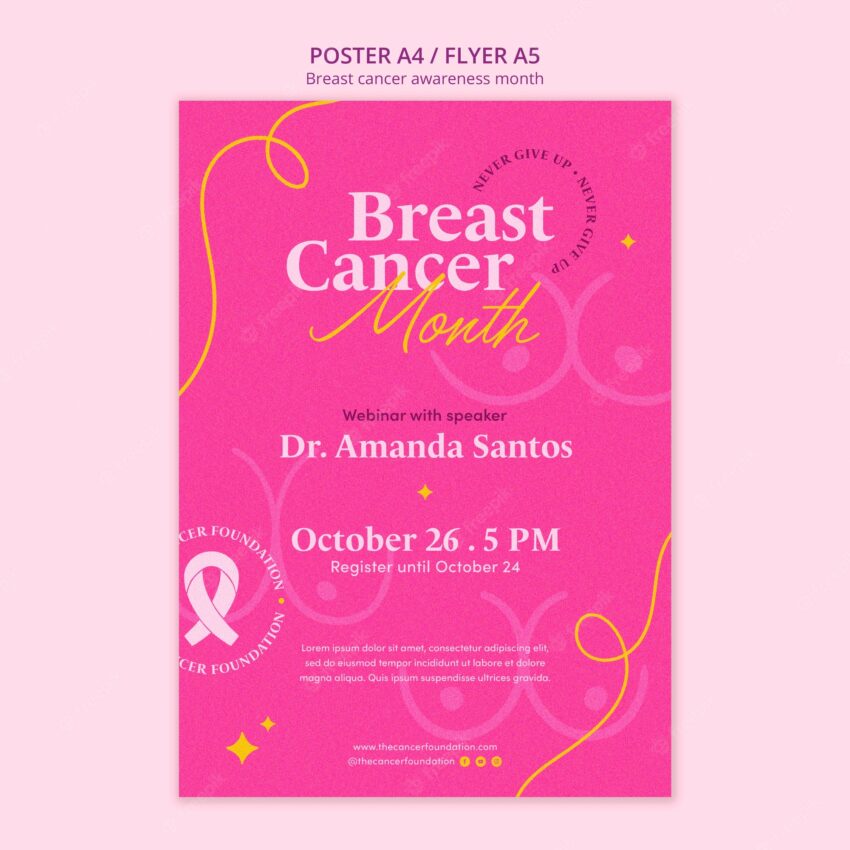 Breast cancer awareness month poster
