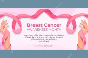 Breast cancer awareness month social media cover template