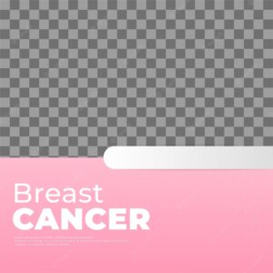 Breast cancer awareness month for social media post template
