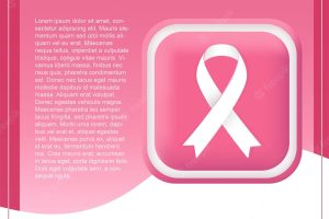 Breast cancer awareness month women health care  women day check up 3d web banner