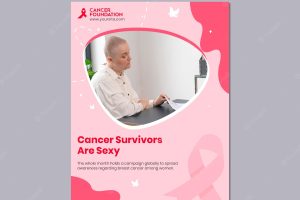 Breast cancer awareness print template