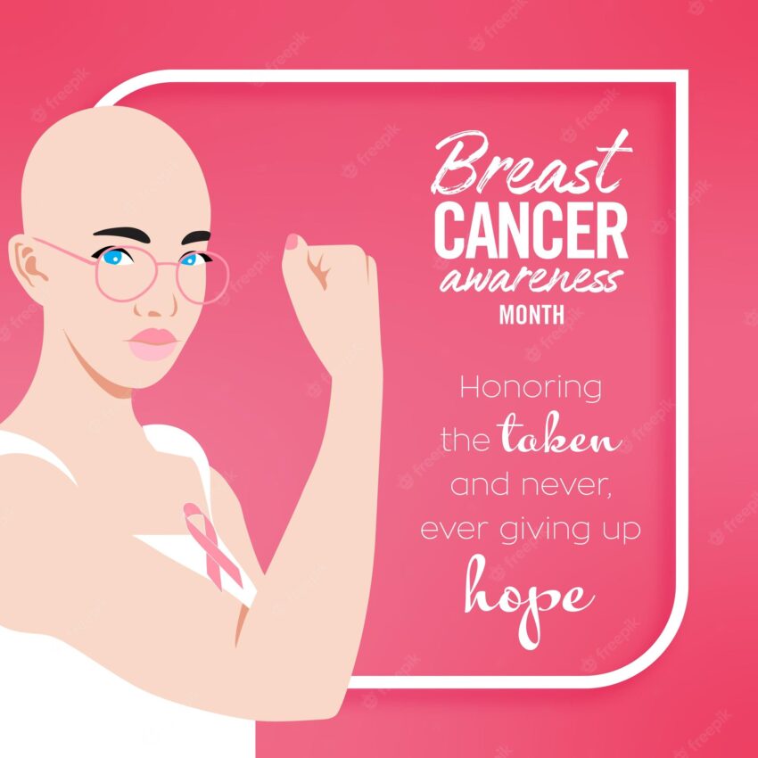 Breast cancer awareness social media template