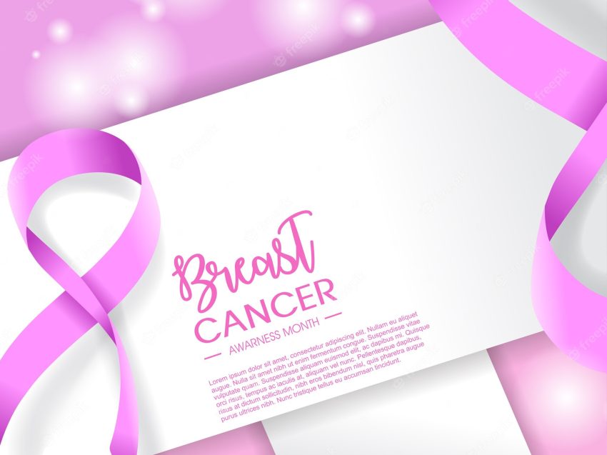 Breast cancer awarness month illustration design