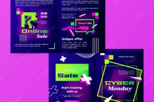 Brochure template for cyber monday