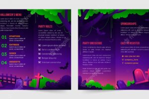 Brochure template for halloween celebration