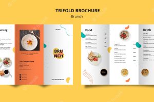 Brochure template with brunch theme