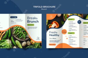 Brunch theme for brochure template concept