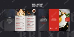 Brunch time trifold brochure template