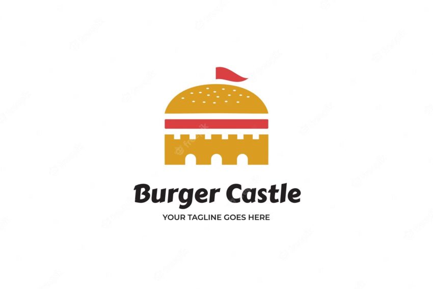 Burger castle restaurant logo template