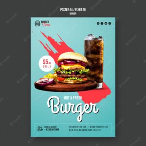Burger concept flyer template