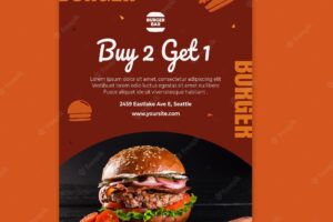 Burger poster template