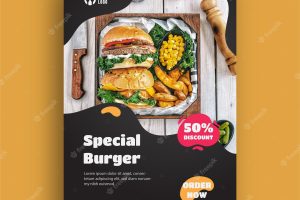 Burger restaurant flyer template