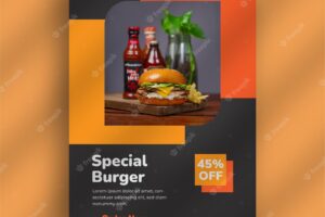 Burger restaurant flyer template