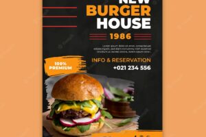 Burgers restaurant poster template