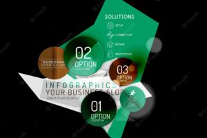 Business abstract triangular infographics layout