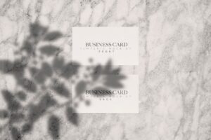 Business card mock-up wit shadow