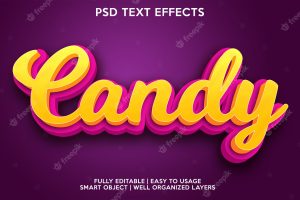 Candy text effect