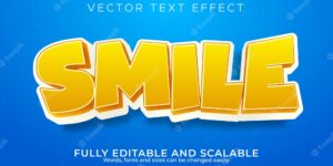 Cartoon text effect, editable kids and school text style