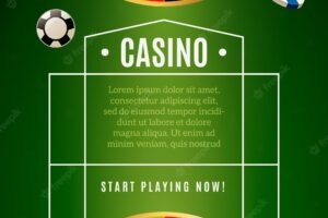 Casino classic roulette game advertisement poster