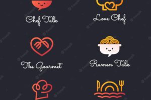 Catering logo template collection