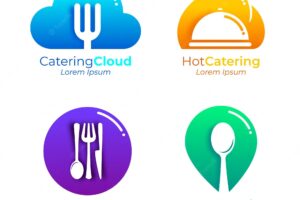 Catering logo template collection