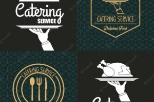 Catering service emblem image