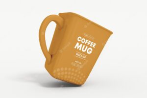 Ceramic coffee mug branding mockup