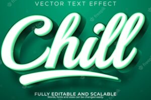 Chill elegant text effect editable font and letter text style
