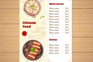 Chinese food dishes  flyer template