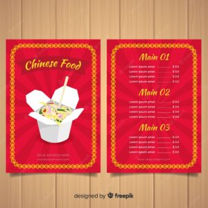 Chinese food flyer template